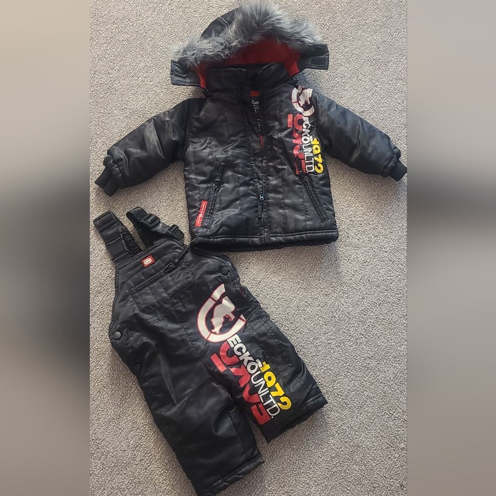 Ecko Unlimited Black and Red Baby Matching Set. Sz6M. New No Tags